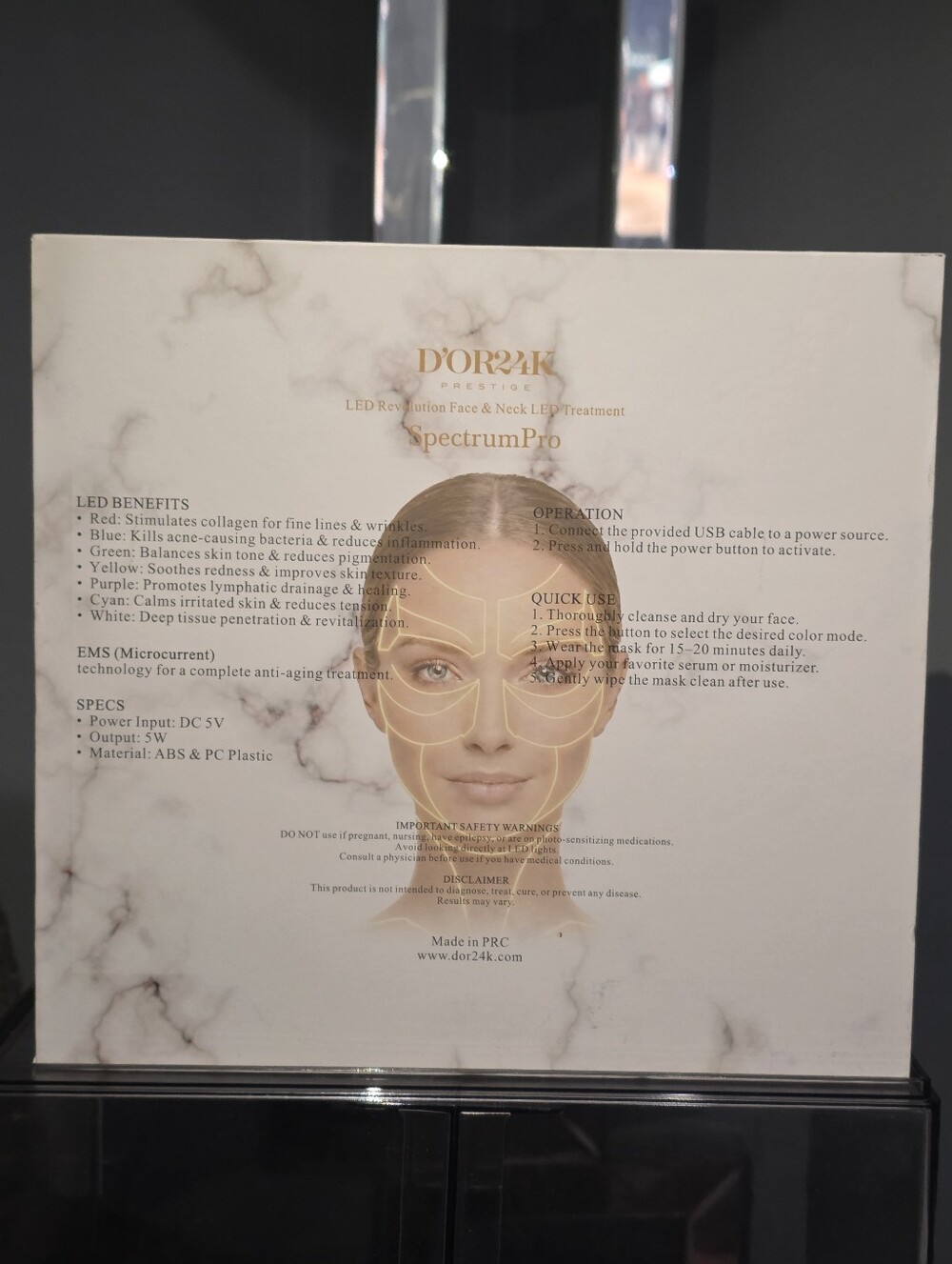 🔥NEW D’OR24K Prestige SpectrumPro Face & Neck LED Mask Treatment BNIB🔥 - Picture 5 of 14